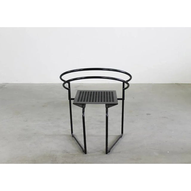 Metal La Tonda Chairs in Black Lacquered Metal by Mario Botta for Alias 1980s, Set of 6 For Sale - Image 7 of 12