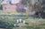 Brent Jenson Country Village Landscape Impressionist Oil Painting on Board 34" For Sale - Image 10 of 12