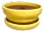 McCoy Pottery 1940s - 1960s Medium “Yellow" Mid-Century Flowerpot and Saucer For Sale