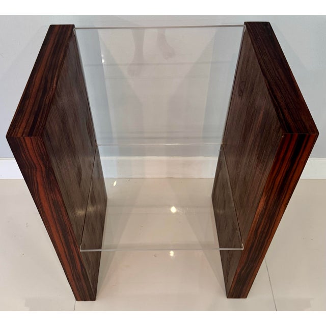 1970s Studio Crafted Art Deco Style Macassar Ebony End Tables For Sale - Image 5 of 8