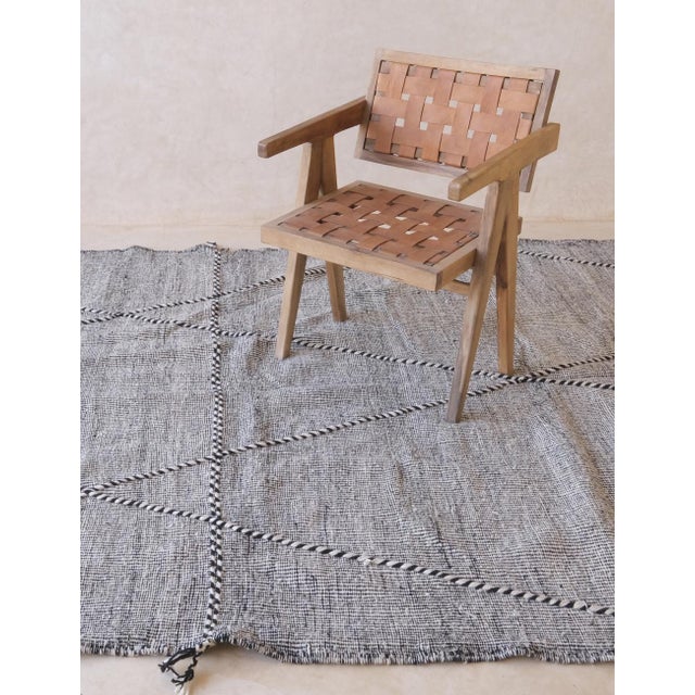 Black Moroccan Kilim Zanafi Rug - 10.3 X 6.3 Ft For Sale - Image 8 of 9