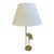 Vintage Hollywood Regency Brass Crane & Faux Bamboo Table Lamp For Sale