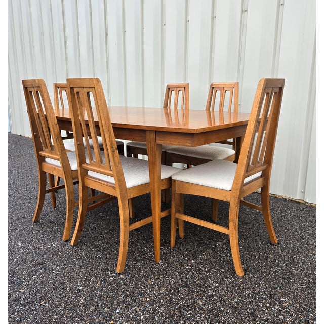 1960s Young Manufacturing Dining Table With 6 Chairs For Sale - Image 9 of 15