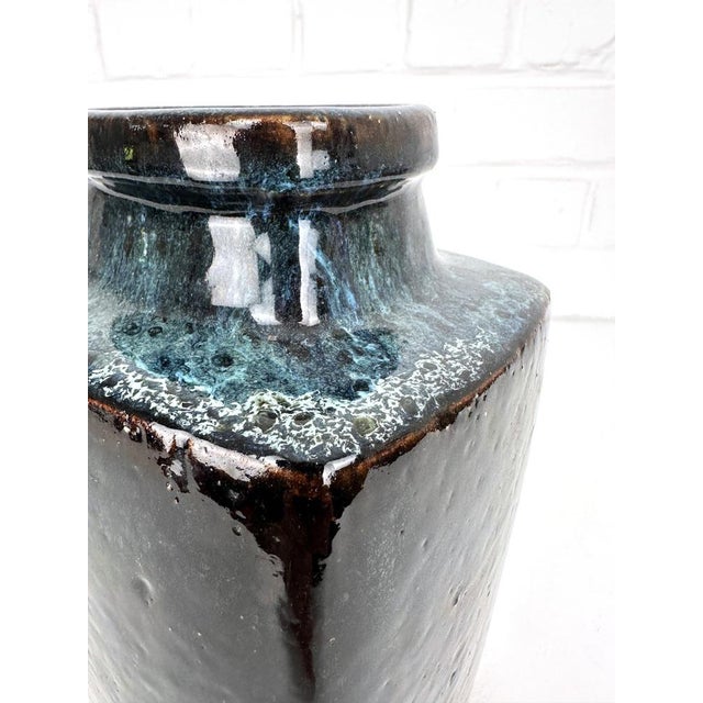 Blue Sculptural Stoneware Vase by Jytte Trebbien, Denmark, 1970s For Sale - Image 8 of 11