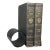Vintage Mid-Century Black Enameled Rolled Steel Bookend, England For Sale