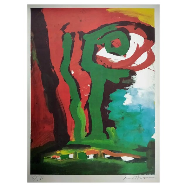 Bengt Lindstrom, Composition, 1985, Lithograph For Sale