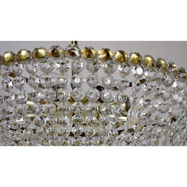 Brass Lead Crystal Chandeliers, 1970s For Sale - Image 6 of 18