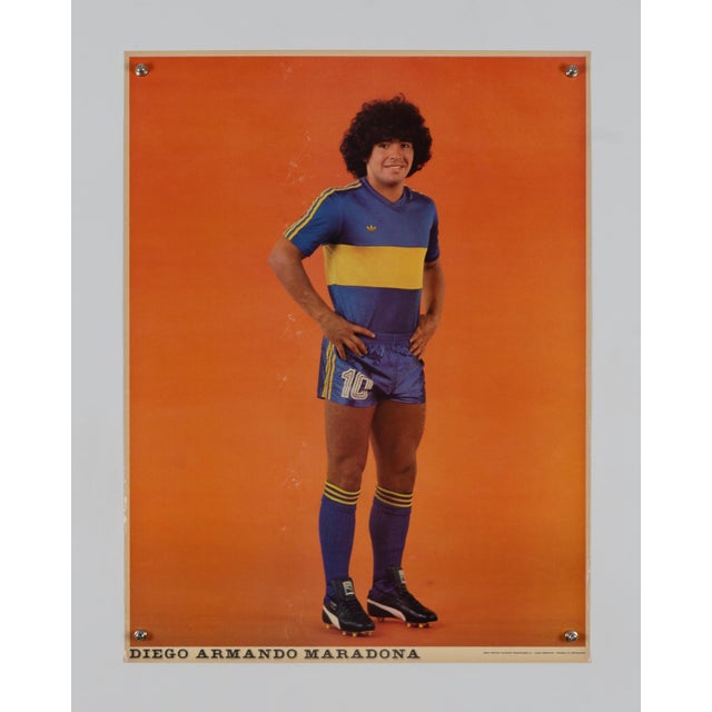 Vintage Diego Armando Maradona Sports Poster, 1981 For Sale - Image 3 of 9
