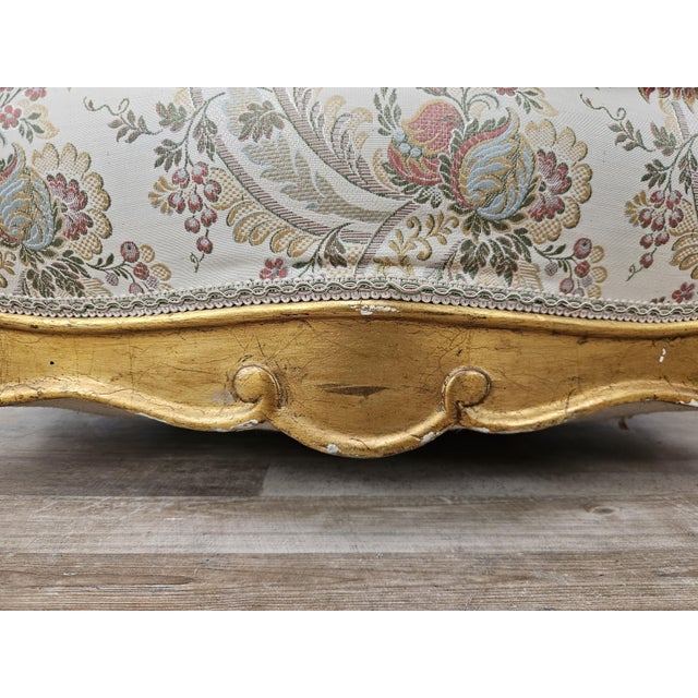 20th Century Italian Baroque Style Bergère Armchairs in Carved and Gilded Wood, Set of 2 For Sale - Image 18 of 18