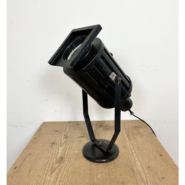 Vintage Black Theatre Spotlight Table Lamp, 1960s For Sale - Image 14 of 18