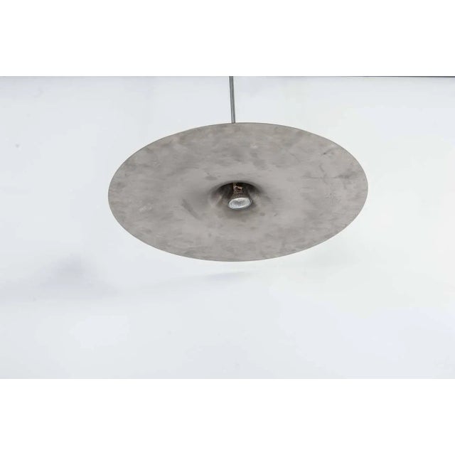 Sleek Stainless Steel Pendant Lamp by Harco Loor, 1990s For Sale - Image 4 of 6