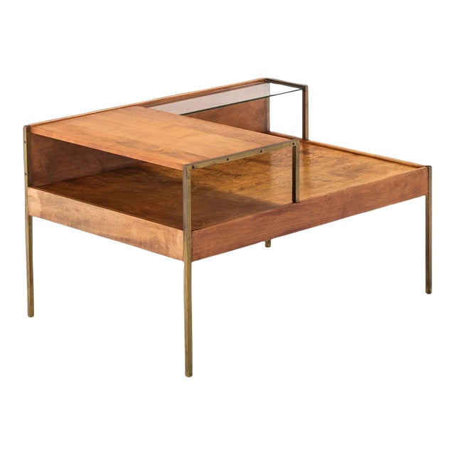 Milo Baughman for Murray Furniture Maple and Brass Coffee Table, circa 1955 For Sale