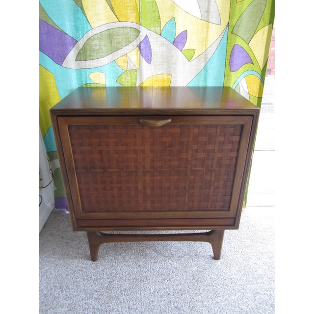 Vintage Mid Century Lane Perception Walnut Record Cabinet Chairish