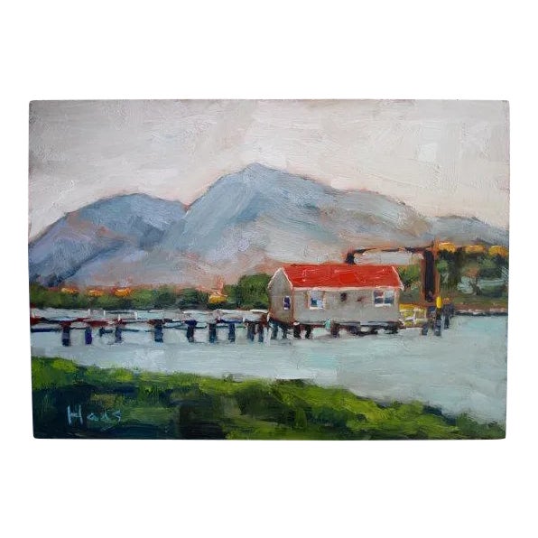 Ferry Building, Modern Plein Air Landscape Oil For Sale