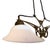 French Art Nouveau Bronze & Opaline Double Pendant, 1900s For Sale - Image 3 of 6