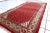 Handmade vintage Indian Seraband rug in red color and all-over design. The rug has been made in the end of 20th century....