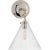 Transitional Thomas O'Brien for Visual Comfort Signature Katie Small Conical Sconce in Polished Nickel with Clear Glass For Sale - Image 3 of 4
