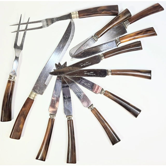 Mid-Century Modern Bakelite Knife Set of 12 For Sale - Image 3 of 8
