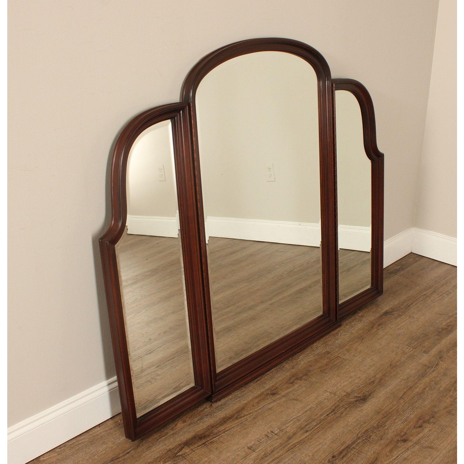 Ethan Allen Georgian Court Cherry Trifold Mirror