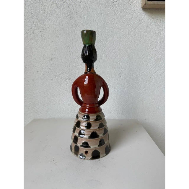Ceramic Female Candleholder for Women from Soufflenheim, 1920s-1930s For Sale - Image 9 of 17