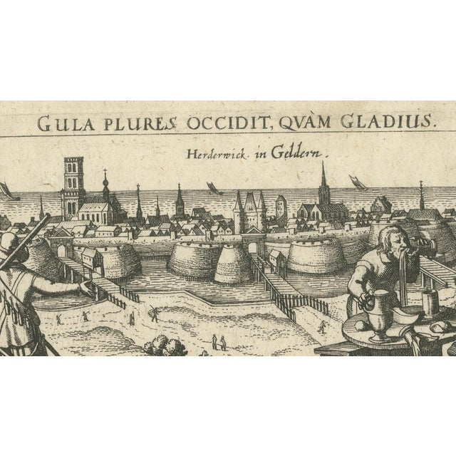 Daniel Meisner and Eberhard Kieser, Gluttony Kills More Than the Sword, 1625, Engraving For Sale - Image 4 of 10