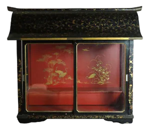 19th Century Vitrine in Japanese Lacquer