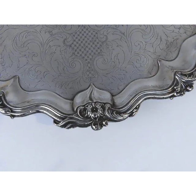 Sheffield Sheffield Snail Foot Tray Round, 1840 For Sale - Image 4 of 12