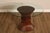 High Quality Vintage Faux Tortoise Shell Painted Rattan Pedestal Dining Table with Round Glass Top, by Ficks Reed (Not...