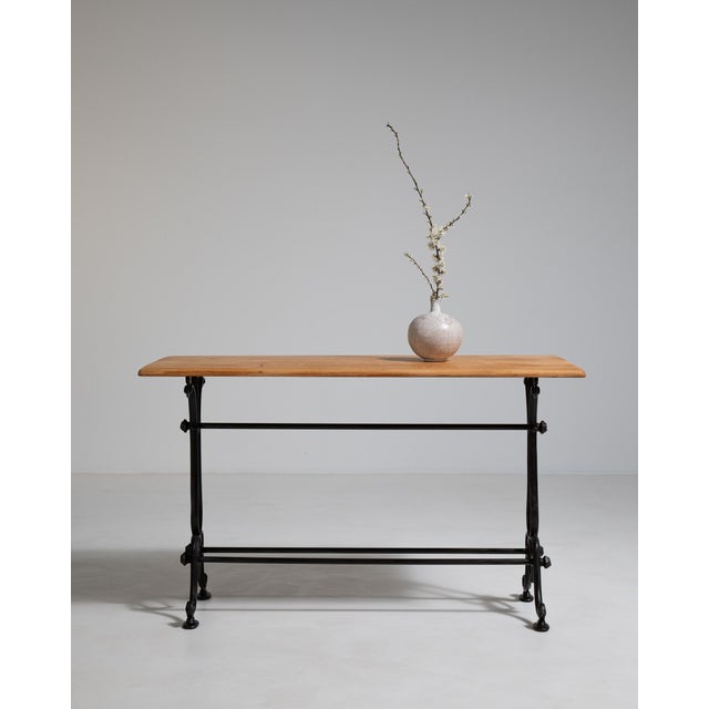 Early 20th Century Cast Iron Bistro Table, Antique, France, Early 20th Century For Sale - Image 5 of 12