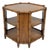 1970s Henredon Attributed Faux Bamboo Octagonal Tiered Side Table - Palm Beach Regency Style For Sale