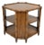 Vintage Henredon Attributed Faux Bamboo Two Tiered Side Table For Sale