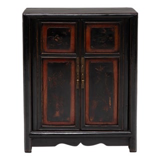 Chinese Petite Fujian Lacquer Cabinet, C. 1900 For Sale