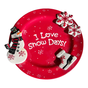 1990s Red Santa Cookie Plate