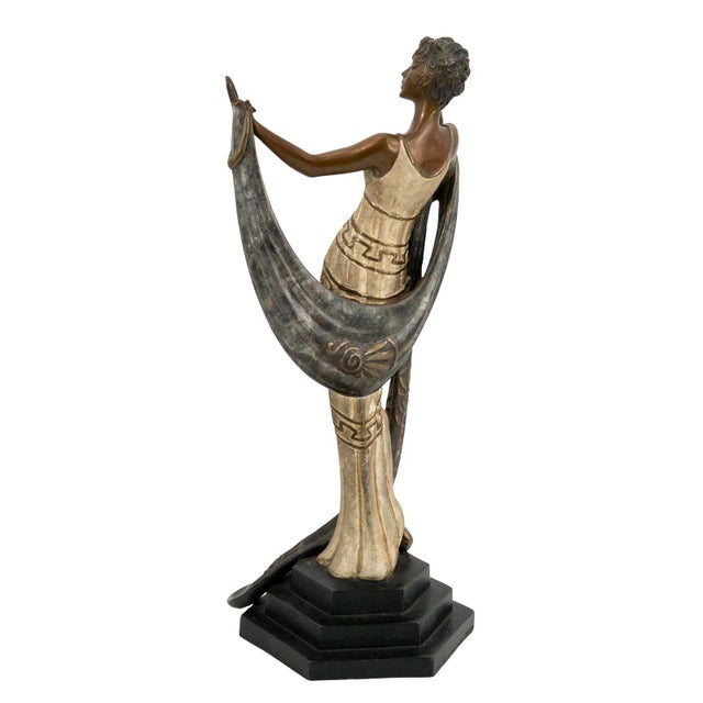 Art Deco Erté, La Coquette, Bronze Sculpture, Art Deco, Signed, Edition of 375, 1986 For Sale - Image 3 of 4