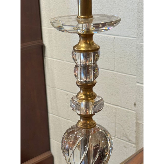 Metal Pair of French Baccarat Manner Lamps For Sale - Image 7 of 7