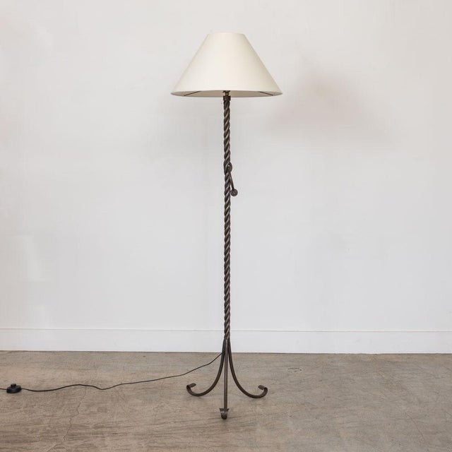 French 1940s French Iron Floor Lamp For Sale - Image 3 of 12