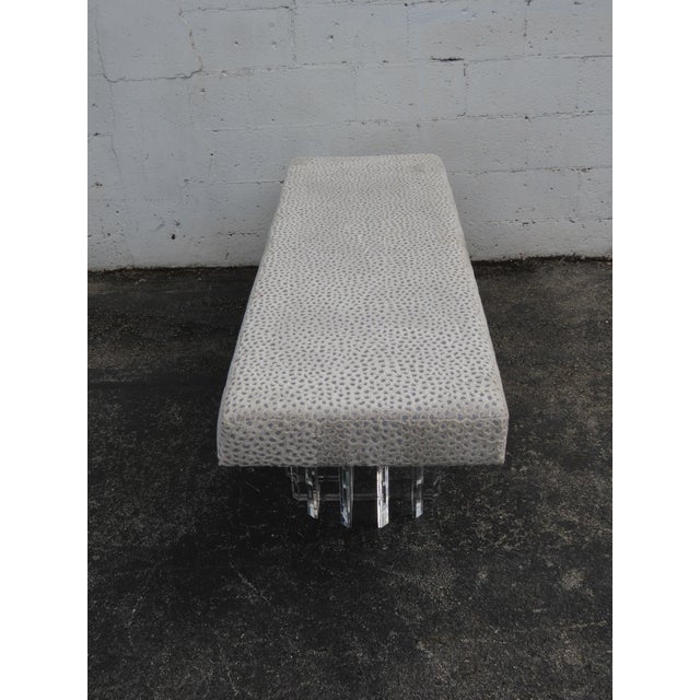 Mid Century Modern Long Lucite End of the Bed Dining Table Bench 6374 For Sale - Image 14 of 18