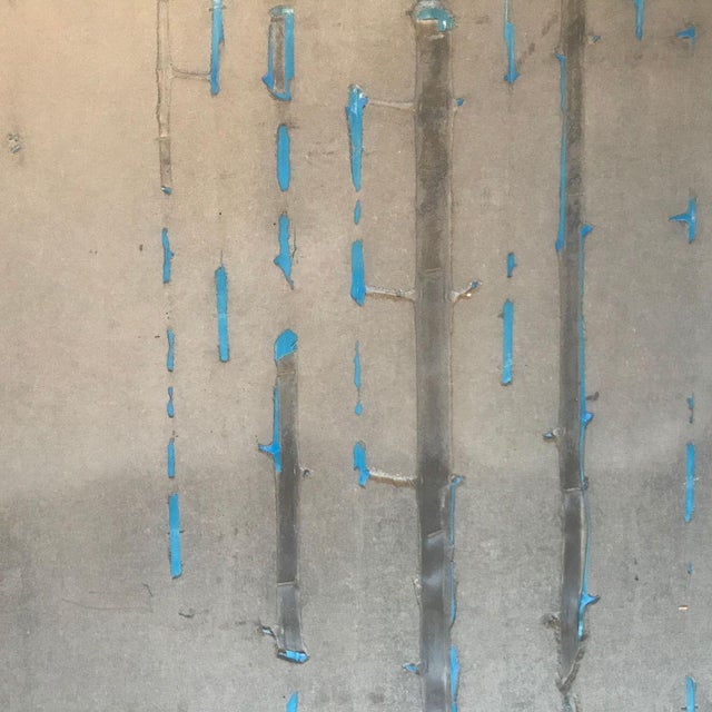 Concrete sculpture painting with blue resin inclusion by Francesco Passaniti 2008 For Sale - Image 3 of 8