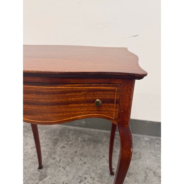 Edwardian Mahogany Inlaid Side Table, Vintage For Sale - Image 4 of 12