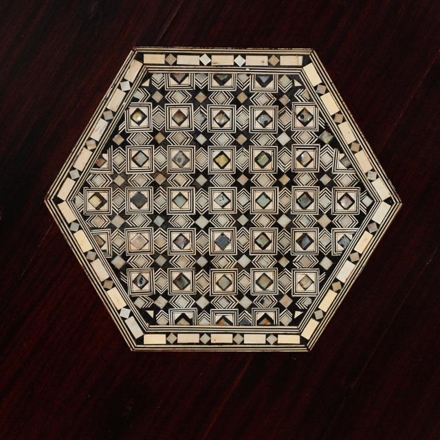 Antique Moroccan Inlaid Three Tiered Table For Sale In West Palm - Image 6 of 11