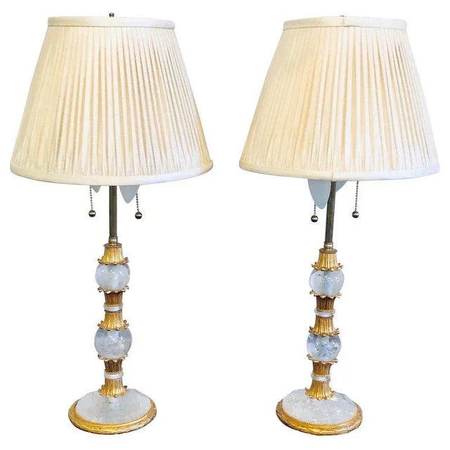 Rock Crystal Baguès Style Table Lamps - A Pair For Sale - Image 13 of 13