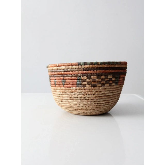 Vintage Coiled Basket For Sale - Image 4 of 12