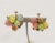 This is part of Chairish’s Costume Jewelry assortment. Textured goldtone beads and textured givre glass blue, yellow,...