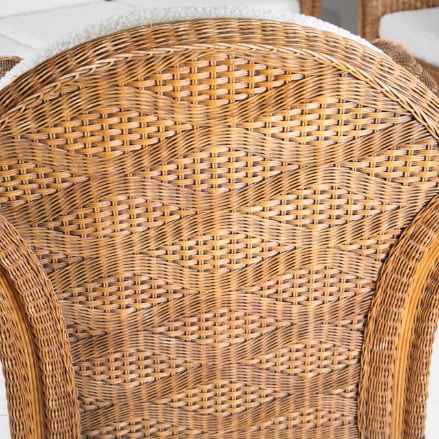 Wicker Rattan Lounge Set, 1970s, Set of 3 For Sale - Image 18 of 18