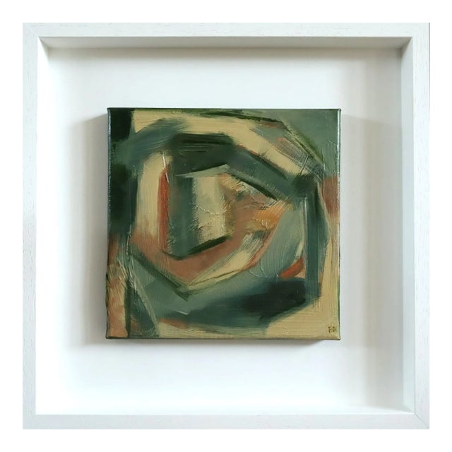 Contemporary 'Forest Bathing I' Modernist Abstract Acrylic Painting by British Artist Frances Daws, Framed For Sale