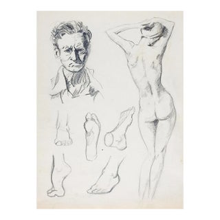 Vintage Mid Century Drawing Studies For Sale