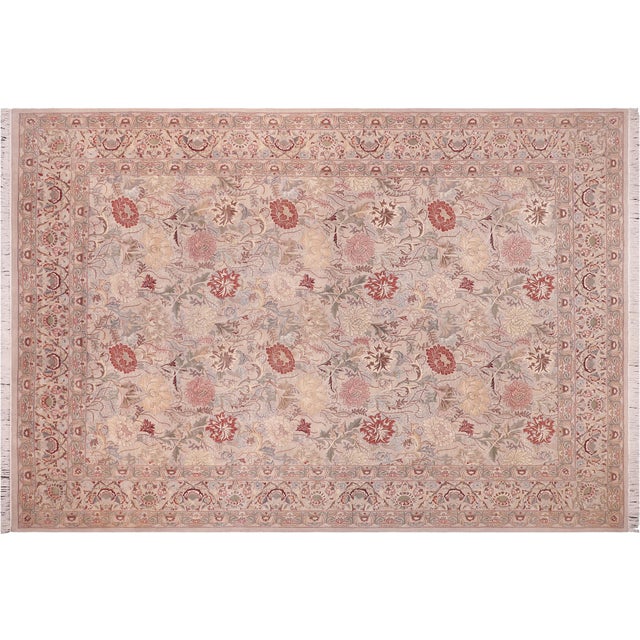 Gray Shabby Chic Pak-Persian Gray/Gray Wool Rug - 9'0'' X 12'1'' For Sale - Image 8 of 9