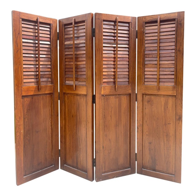 1940s Wooden Folding Screen Doors & Room Divider Chairish