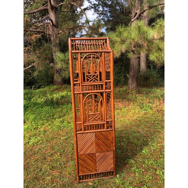 Wood Vintage Rattan Chinoiserie Pagoda Etagere For Sale - Image 7 of 11