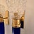 Metal 1970s Mid Century Modern Blue Murano Glass Italian Sconces - A Pair For Sale - Image 7 of 12